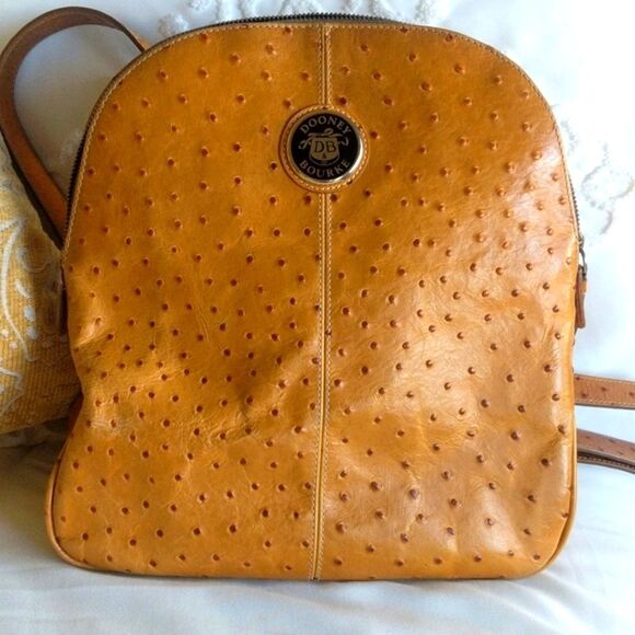 Vintage Dooney & Bourke Ostrich Backpack - Picture 1 of 16